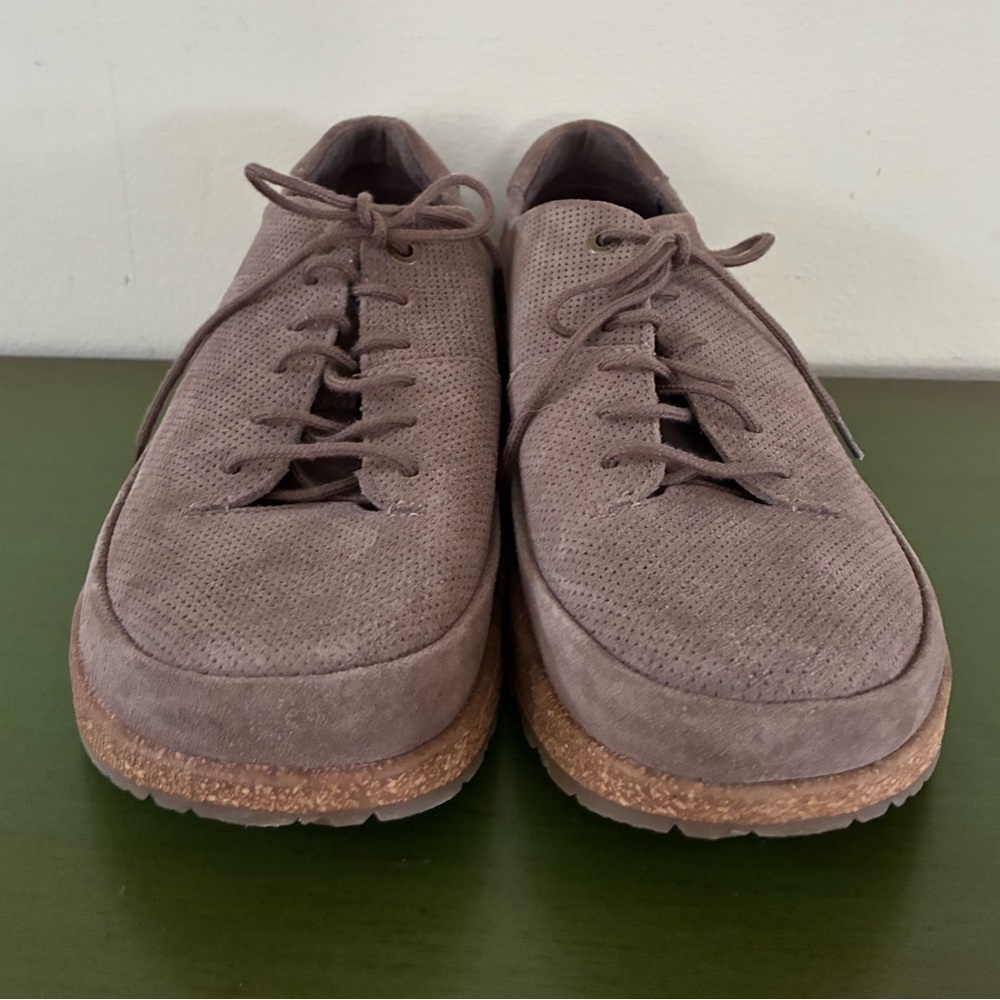 Birkenstock: Honnef Low Sandcastle Suede Leather Shoes - Picture 4 of 7